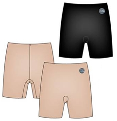 Wholesale Plus size laser cut microfiber shaping shorts