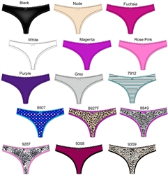 Wholesale Ric Rac Trim Thong Panty