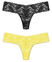 Wholesale Allover stretch lace thong