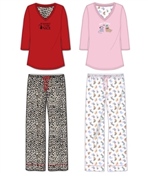 Wholesale 100% Cotton 3/4" sleeve PJ set