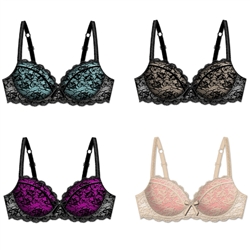 Wholesale Plus size lace overlay bras