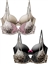 Wholesale Plus size 2 Pack bra with solid microfiber and printed