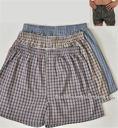 Mens 100% Cotton Boxer Shorts