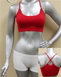 Wholesale Cross back Seamless bra with adjustable straps