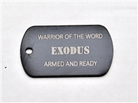 Exodus Warrior of the Word Dog Tag