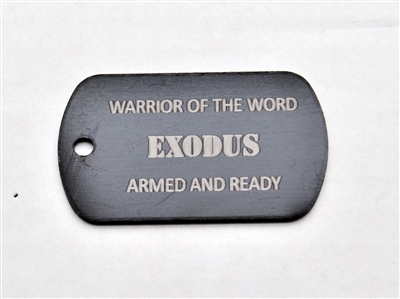 Exodus Warrior of the Word Dog Tag