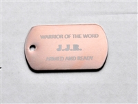 JJR Warrior of the Word Dog Tag