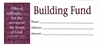 "Building Fund" Psalm 127:1 (KJV) Bill-Size Offering Envelope 100-pak. SAVE 50%.