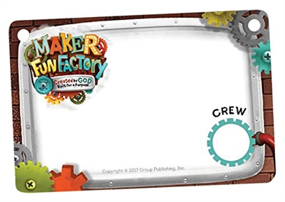 Maker Fun Factory Name Badges (Pkg. of 10) (Group Easy Vbs 2017). SAVE 50%