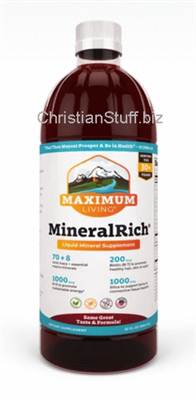 Maximum Living MineralRich Liquid Mineral Supplement. 32 oz. Bottle. FREE SHIPPING.