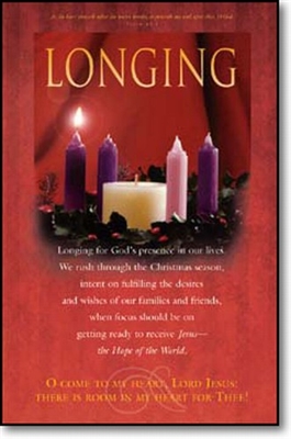 Pkg./100 Longing Christmas Advent Bulletins.  Save 50%.