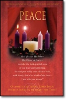 Pkg./100 Peace Advent Bulletins. Large (8 1/2"x14").  Save 50%.