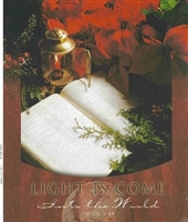 Pkg./100 Light is Come Christmas Bulletins. Large (8 1/2"x14")  Save 50%.