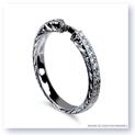 Mark Silverstein Imagines Engraved 18K White Gold and White Diamond Half Eternity Band