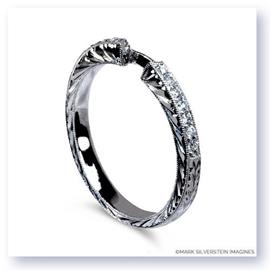 Mark Silverstein Imagines Engraved 18K White Gold and White Diamond Half Eternity Band