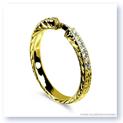 Mark Silverstein Imagines Engraved 18K Yellow Gold and White Diamond Half Eternity Band