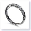 Mark Silverstein Imagines Engraved Thin 18K White Gold Diamond Wedding Band