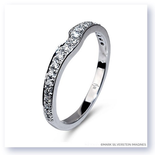 Mark Silverstein Imagines Notched 18K White Gold Wedding Band