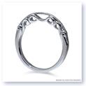 Mark Silverstein Imagines Polished 18K White Gold Three Wave Filigree and Diamond Wedding Band