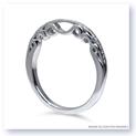 Mark Silverstein Imagines Polished 18K White Gold Three Curl Filigree and Diamond Wedding Band