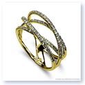 Mark Silverstein Imagines 18K Yellow Gold and Diamond Strand Crossover Band