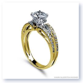 Mark Silverstein Imagines 18K Yellow Gold Split Shank Open Wave and Diamond Engagement Ring