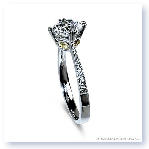 Mark Silverstein Imagines 18K White and Yellow Gold Yellow Diamond Accent Engagement Ring