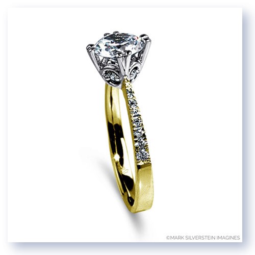 Mark Silverstein Imagines 18K Yellow Gold Diamond Accent Engagement Ring