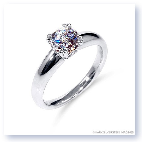 Mark Silverstein Imagines 18K White Gold Diamond Accent Tapered Engagement Ring