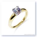 Mark Silverstein Imagines 18K Yellow and Rose Gold Pink Diamond Accent Tapered Engagement Ring