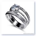 Mark Silverstein Imagines 18K White Gold Four Stepped Row Diamond Engagement Ring