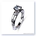 Mark Silverstein Imagines 18K White Gold Euro Style Diamond Engagement Ring