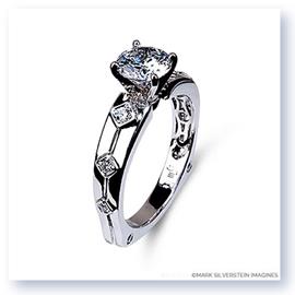 Mark Silverstein Imagines 18K White Gold Euro Style Diamond Engagement Ring