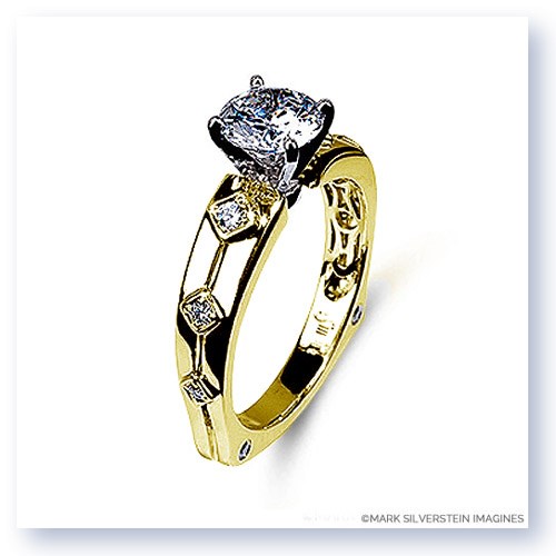 Mark Silverstein Imagines 18K Yellow Gold Euro Style Diamond Engagement Ring