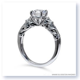 Mark Silverstein Imagines 18K White Gold Sculpted Design Diamond Enagagement Ring