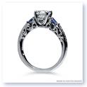 Mark Silverstein Imagines 18K White Gold Sculpted Curls Diamond and Sapphire Enagagement Ring