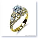 Mark Silverstein Imagines 18K Yellow Gold Floral Lattice Diamond Engagement Ring