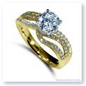 Mark Silverstein Imagines 18K Yellow Gold Wave Bypass Diamond Engagement Ring