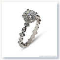 Mark Silverstein Imagines 18K White Gold Geometric Shape Diamond Engagement Ring