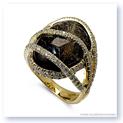 Mark Silverstein Imagines 18K Yellow Gold Rutilated Quartz Over Onyx Fashion Ring