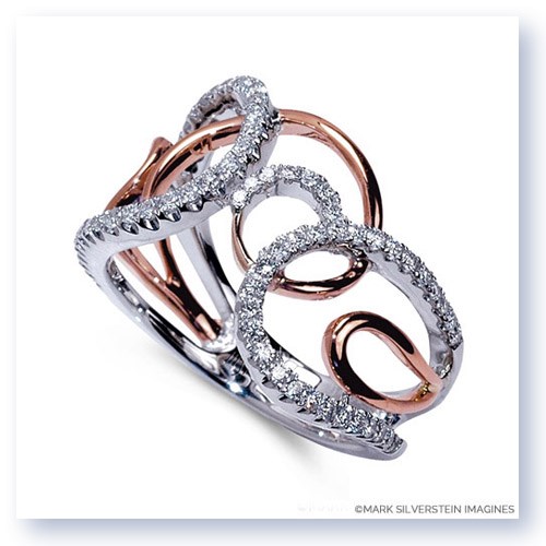 Mark Silverstein Imagines 18K White and Rose Gold Multi-Loop Diamond Fashion Ring