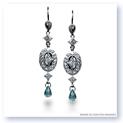 Mark Silverstein Imagines Hand Engraved 18K White Gold Aquamarine and Diamond Drop Earrings