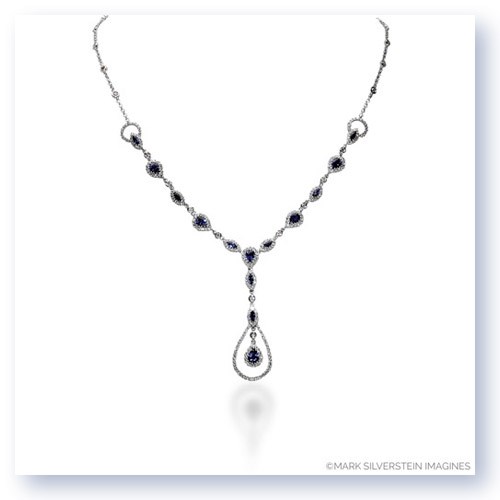 Mark Silverstein Imagines 18K White Gold Diamond and Sapphire Pendant