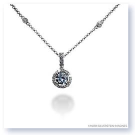 Mark Silverstein Imagines 18K White Gold 4mm Diamond Halo Pendant