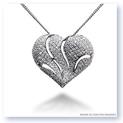 Mark Silverstein Imagines 18K White Gold Ripped Heart Shaped Diamond Pendant