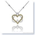 Mark Silverstein Imagines 18K White and Yellow Gold Double Heart Diamond Pendant