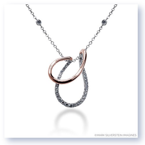 Mark Silverstein Imagines 18K White and Rose Gold Draped Diamond Pendant