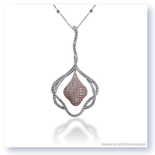 Mark Silverstein Imagines 18K White and Rose Gold Curves and Layered Diamond Pendant