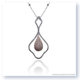 Mark Silverstein Imagines 18K White and Rose Gold Open Line Tapered Diamond Pendant