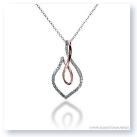 Mark Silverstein Imagines 18K White and Rose Broken Infinity Diamond Pendant